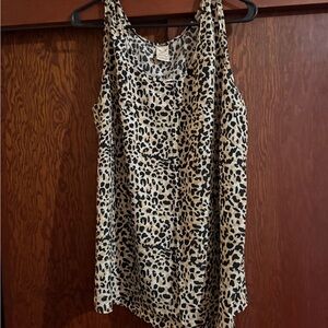 Leopard Print Sleeveless Top